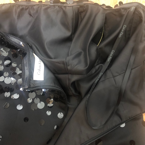 [4] Calvin Klein Black Sequined Formal Sheath Dress - LIKE NEW - Picture 6 of 6